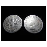 Mercury, Roosevelt & Canada Dimes