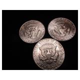 Nine Kennedy Half Dollars
