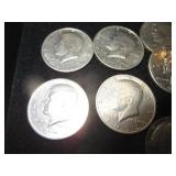 Ten Kennedy Half Dollars