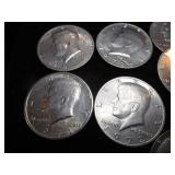 Ten Kennedy Half Dollars