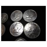Ten Kennedy Half Dollars
