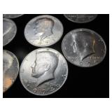 Ten Kennedy Half Dollars