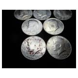 Ten Kennedy Half Dollars