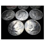 Ten Kennedy Half Dollars