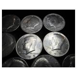 Ten Kennedy Half Dollars