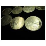 Nine Sacagawea Dollar Coins