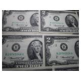 Nine Two Dollar Bills