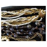 Necklaces, Multi-Strand, Faceted Blue Glass