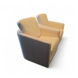 2 contemporary Learher Swivel Armchairs