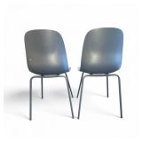 2 contemporary Dining Chairs Navy