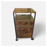 3 Prong /Usb Powered Filing Cabinet on wheels W/ keys
