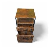 3 Prong /Usb Powered Filing Cabinet on wheels W/ keys