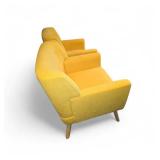 2 Modern Yellow Accent Armchairs