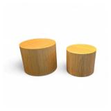 2 Barrel Style Nesting Tables