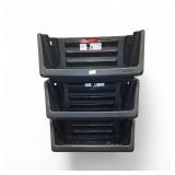 3 Husky Multipurpose Stackable Heavy Duty Storage Bin.