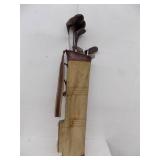Vintage Golf Clubs + Bag – 7 clubs