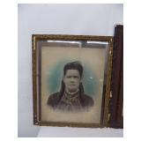 2 Antique Pictures + Frames