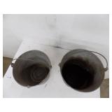 2 Galvanized Farm Buckets