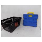 Fold‑Up Cart + Plastic Basket