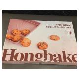 Hongbake 3-Piece Non-Stick Cookie Sheet Set - Diamond Texture Surface