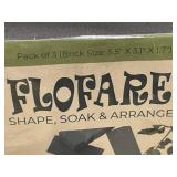 Flofare Floral Foam Blocks - 8 Packs of 3, 1 not pictured
