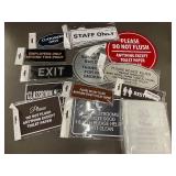 collection of business signs