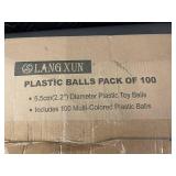 LANGXUN Plastic Balls 5.5 cm (2.2 in) Diameter - Pack of 100 Multi-Colored