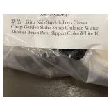 Clogs - Black Arch-Support (Size 40) & Floral White Crocs (Size 10) - 2 Pairs