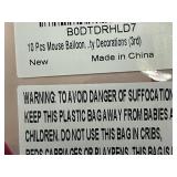 Pink Mouse Birthday Party Decorations Set - 10pc Balloons, 8pc Balloons & 40in Pink Number Banner