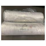 X00410ETER Pet Plush Fluffy Hooded Bed - Grey Gradient Pink, New