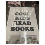 Framed Wall Art Prints - Highland Cow, Cool Kids Read Books, Lemon Vase (Lot of 3)