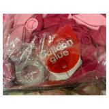 24Pcs Balloons, 136Pcs Pink Decor, Balloon Glue