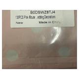 24Pcs Balloons, 136Pcs Pink Decor, Balloon Glue