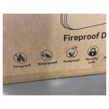 HIBWN Fireproof Document Box - 15.5 x 12 x 2.5 in - Waterproof, Dustproof