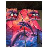 Kids Zipper Jackets (Lot of 3) - Youth M - Made In China - Colorful Gradient Print