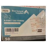 Blue Summit Supplies W-2 6-Part Tax Forms - Envelopes Included (Lot of 4)