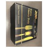 Gold Plastic Silverware - 200 Count (100 Forks, 50 Spoons, 50 Knives)