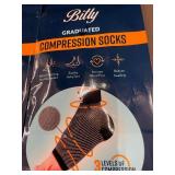Bitly Graduated Compression Socks - M White (Lot of 2)