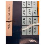 Bitly Graduated Compression Socks - M White (Lot of 2)