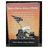 Marine Corps Quote Wall Plaque - Once a Marine, Always a Marine