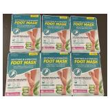 Original Derma Beauty Foot Mask - Soothing & Hydrating, 6-Pack (12 Masks)