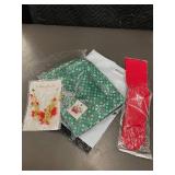 Fashion Jewelry Necklace & Earrings Set - Gold Tone with Red Beads (New)