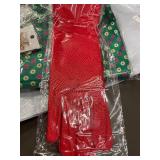 Fashion Jewelry Necklace & Earrings Set - Gold Tone with Red Beads (New)