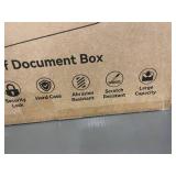 HIBWN Fireproof Document Box - 15.5 x 12 x 2.5 in - Waterproof, Dustproof