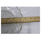 Crystal Cut Glass Bowl with Scalloped Edge - 10.5 in Diameter, Starburst Pattern