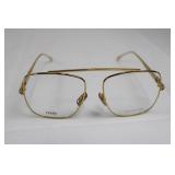 Fendi FF 0445 001 Gold-Tone Sunglasses - 57-16-145 Made in Italy