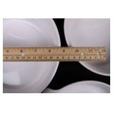 White Ceramic Bakeware Set - 2 Lidded Canisters, 2 Ramekins & 1 Casserole