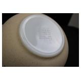 Pyrex 2-Piece Floral Pattern Mixing Bowls - Beige Speckled Exterior, Ovenware