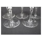 Crystal Wine Glasses - Etched Floral Pattern (Set of 5)