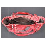 Coach Patchwork Signature Tote - Red Leather & Fabric Handbag